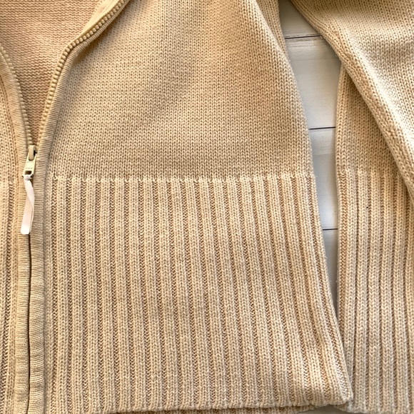 Kathie Lee Collection zipper sweater fur collar S - Picture 3 of 7